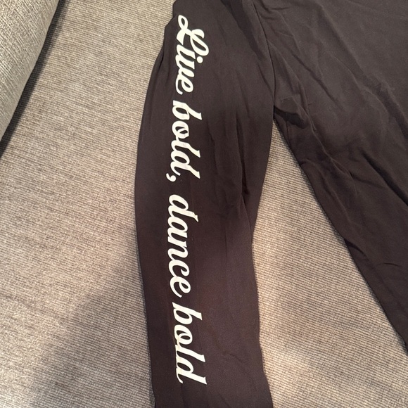 Zumba Fitness Black Long Sleeve Tee with Red and Green Accents - Picture 4 of 6